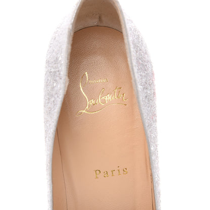Christian Louboutin Glitter Givre Pigalle Follies 100 Pumps 40.5 White 5 of 9