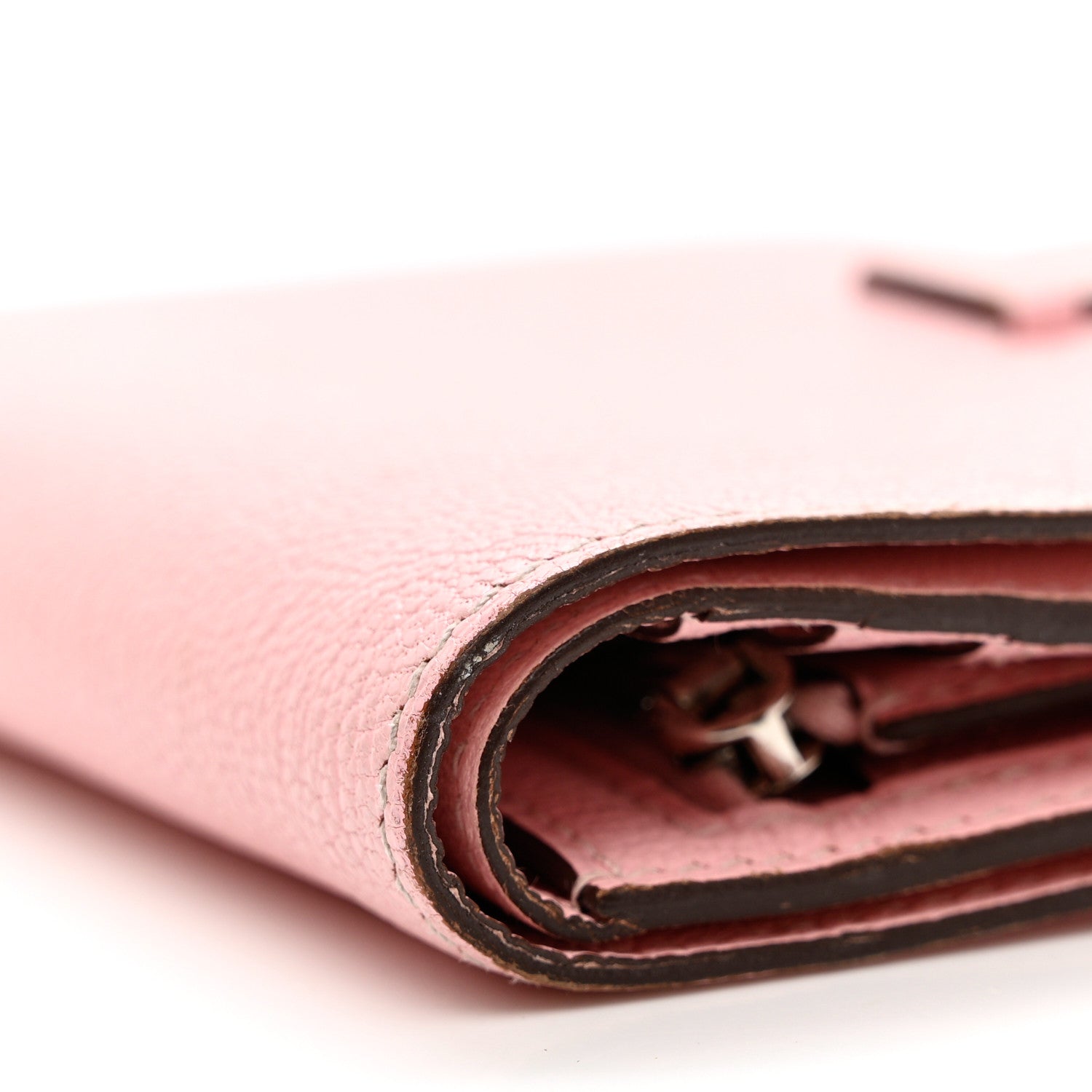 Hermes Chevre Mysore Bearn Compact Wallet Rose Sakura 8 of 10