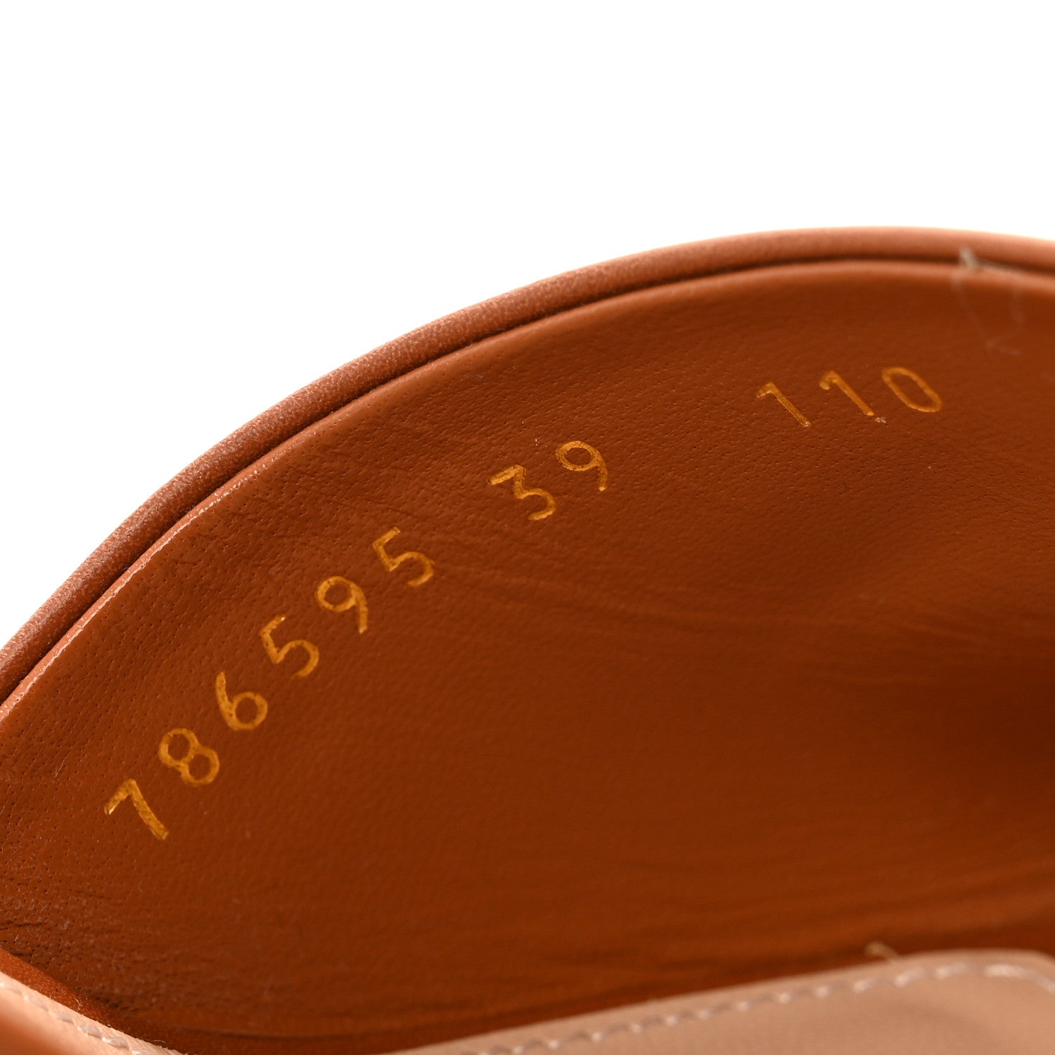 Gucci Calfskin Signoria 75mm Slide Sandals 39 Harness Brown 9 of 10