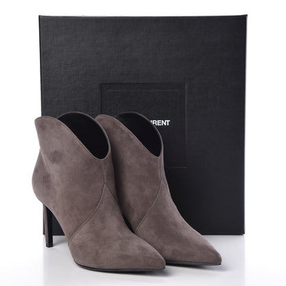 Saint Laurent Suede Paris 105 Boots 36.5 Road Grey 8 of 8