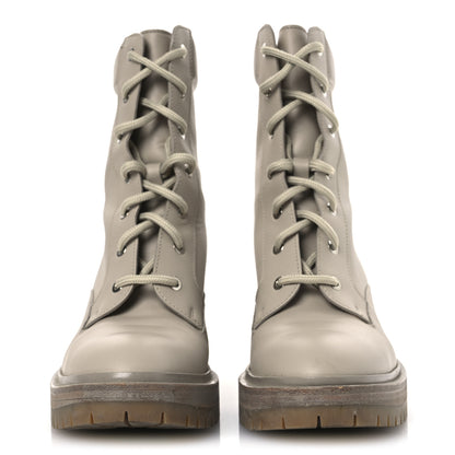 Hermes Calfskin Bridge Ankle Boots 38 Beige Grege 3 of 15