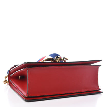 Gucci Calfskin Sylvie Web Small Queen Margaret Top Handle Bag Blue Agata Hibiscus Red Mystic White Sugar Pink 4 of 10