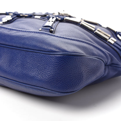 Gucci Calfskin Embellished Large New Jackie Hobo Blue 7 of 10