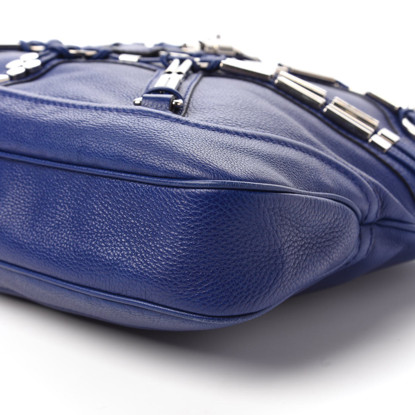 Calfskin Embellished Large New Jackie Hobo Blue