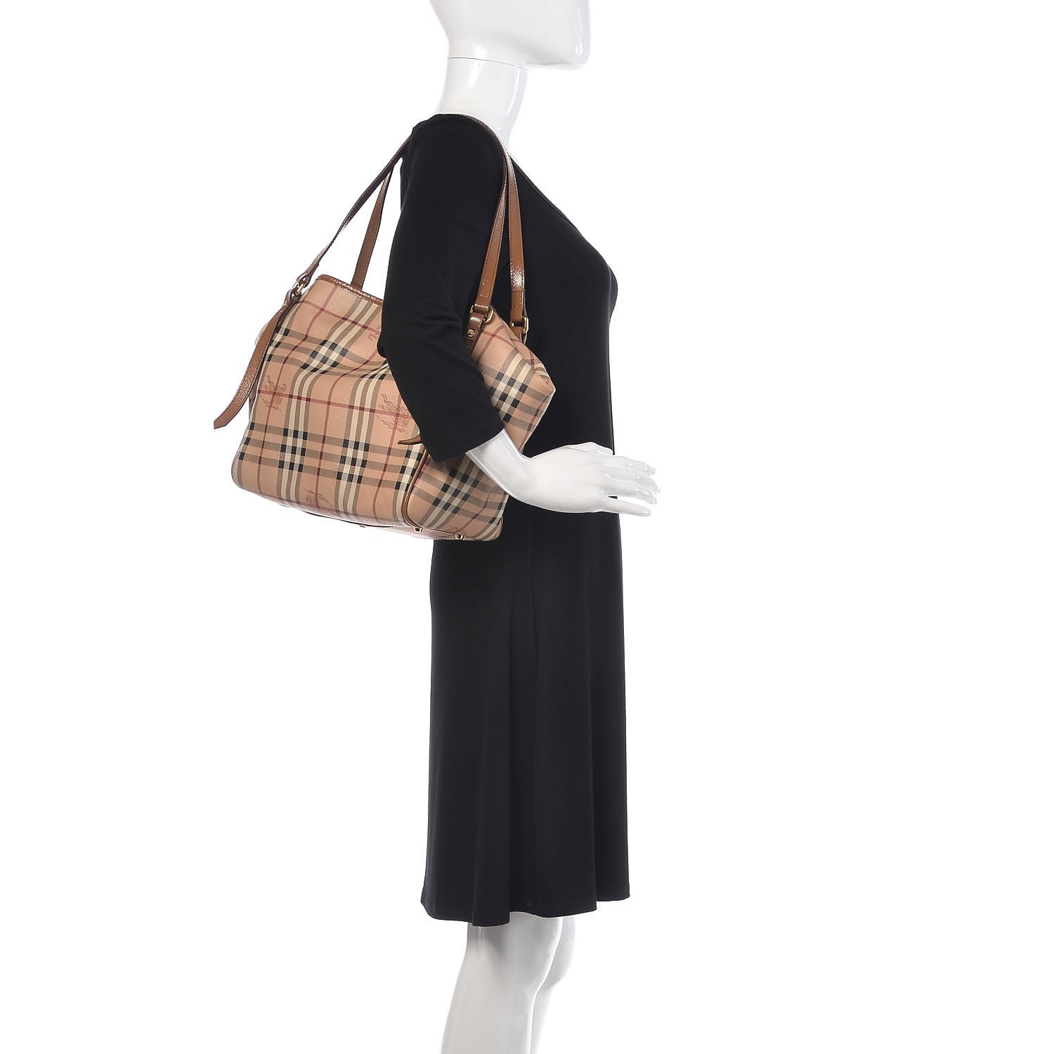 Burberry Haymarket Check Small Canterbury Tote Black 2 of 11