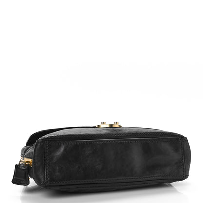 Prada Calf Easy Foldover Pushlock Shoulder Bag Black 4 of 10
