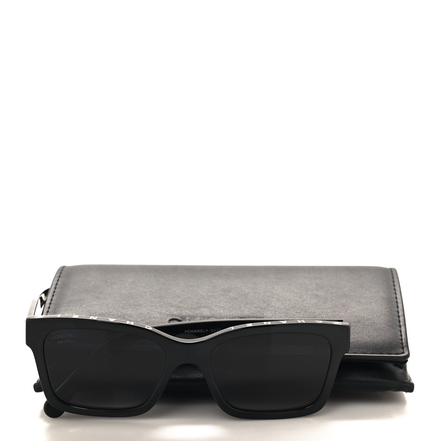 Chanel Acetate Polarized Square Sunglasses 5417-A Black 8 of 8