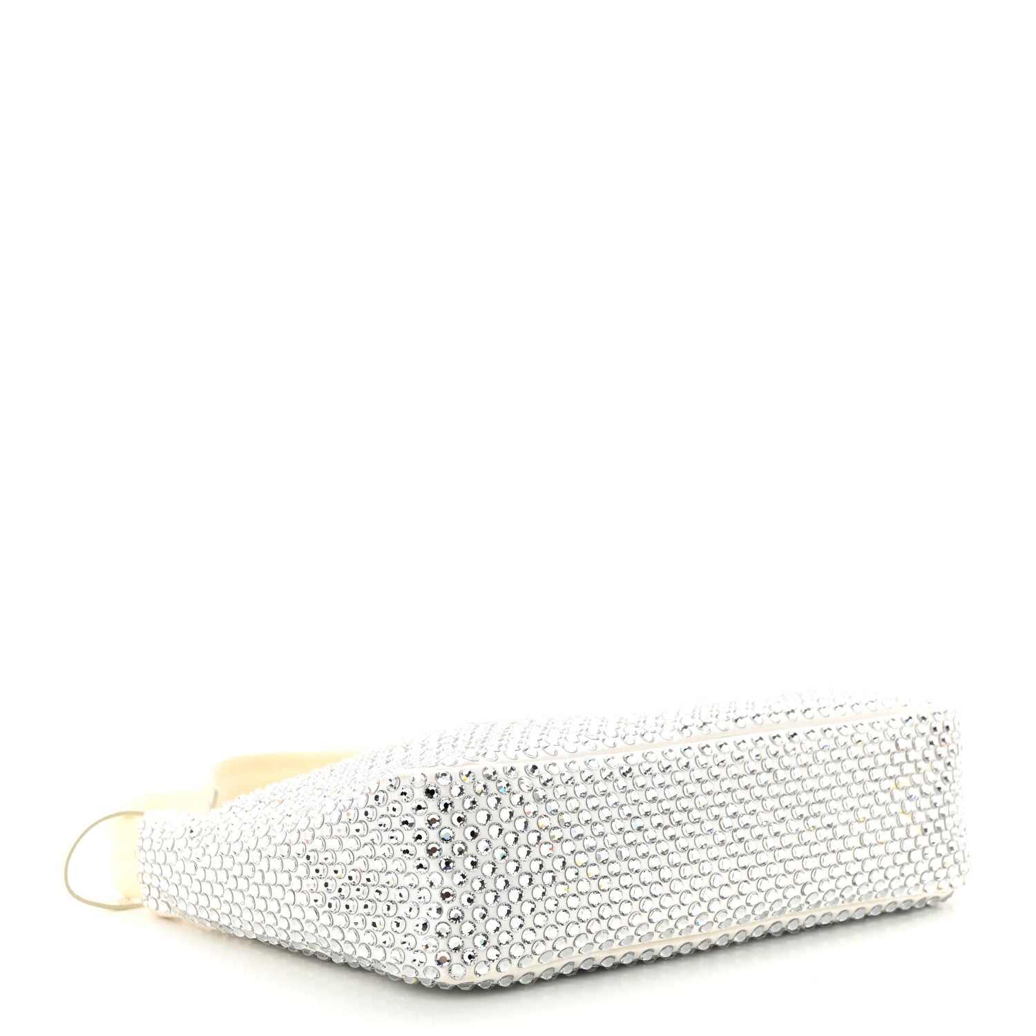 Prada Satin Crystal Mini Re-Edition 2000 Bag White 4 of 15
