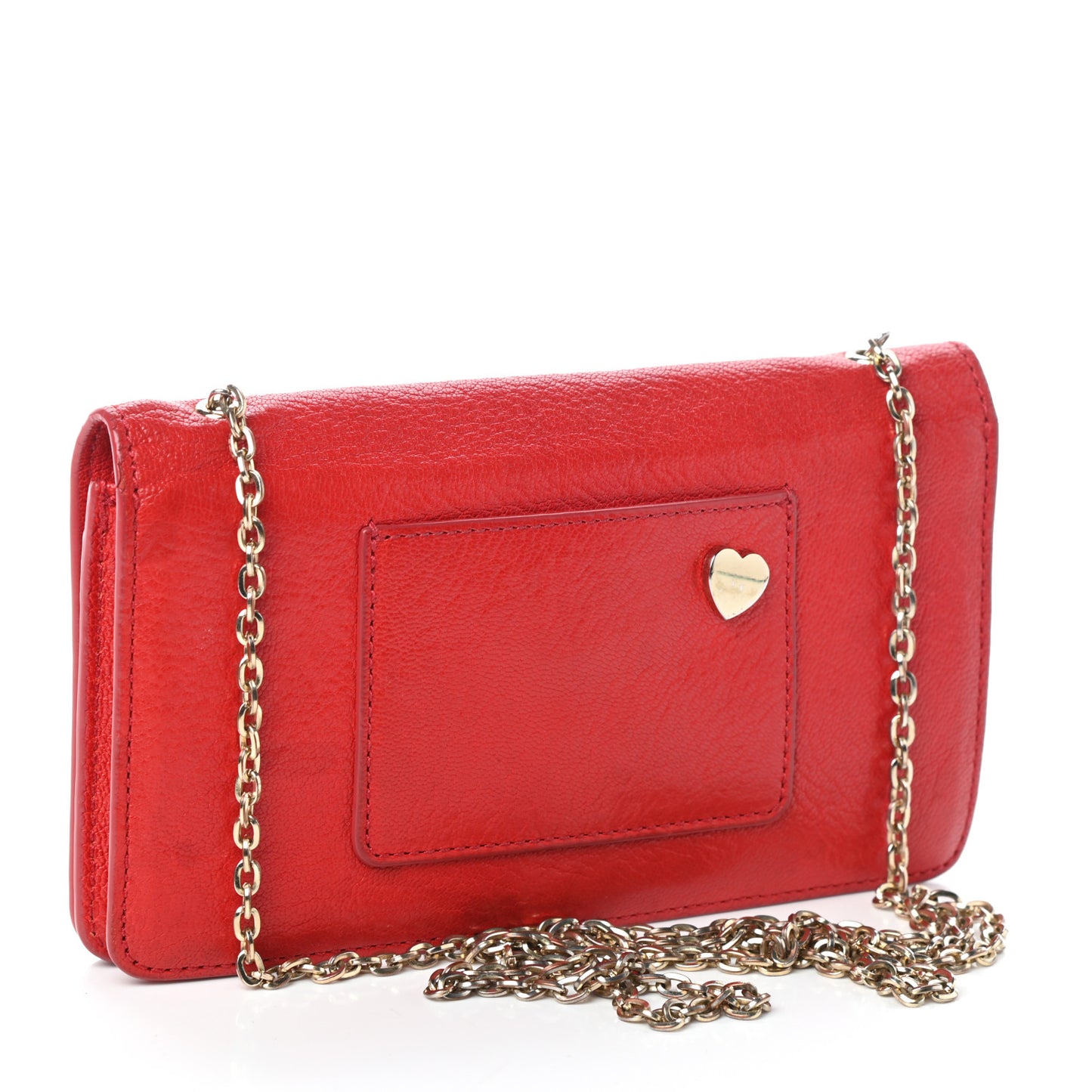 Grainy Print Valentines Heart Bayswater Clutch Wallet Tomato Red