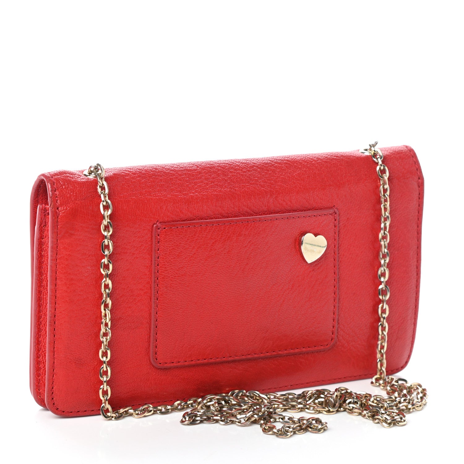 Mulberry Grainy Print Valentines Heart Bayswater Clutch Wallet Tomato Red 3 of 9