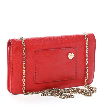 Mulberry Grainy Print Valentines Heart Bayswater Clutch Wallet Tomato Red 3 of 9