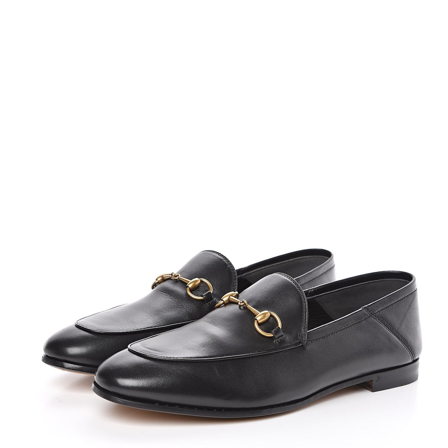 Lambskin Womens Brixton Horsebit Loafers 39.5 Black