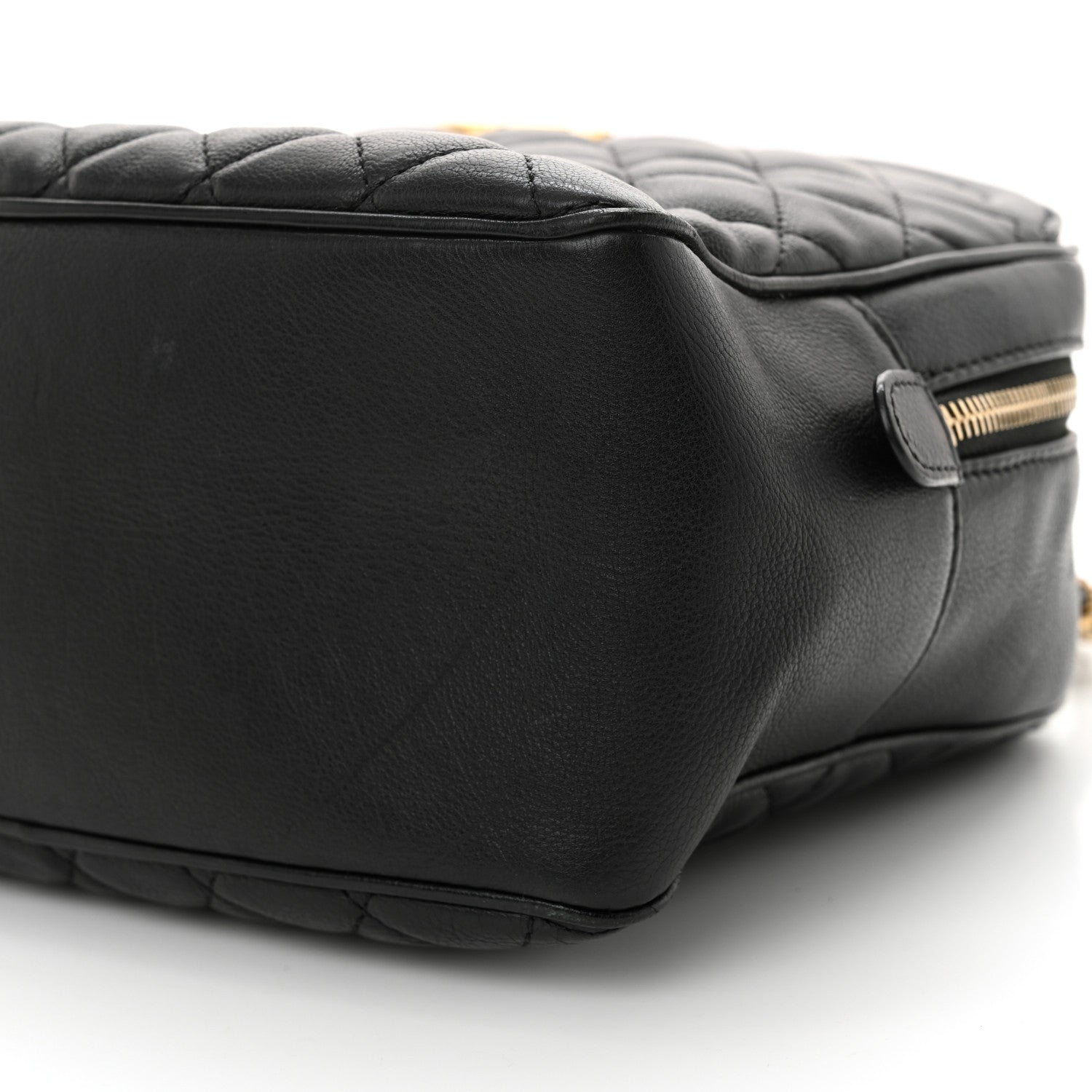 Chanel Calfskin Quilted CC Medium Vanity Case Black 10 of 13