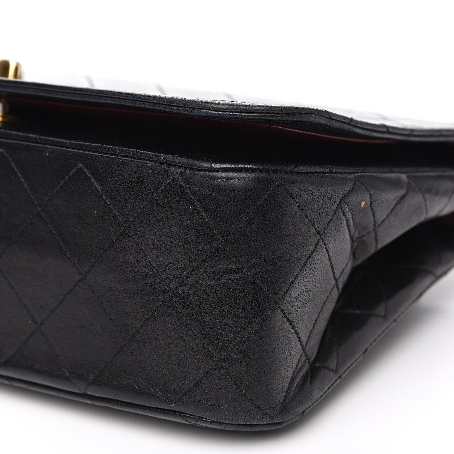 Chanel Lambskin Quilted Medium Single Flap Black 12 of 15