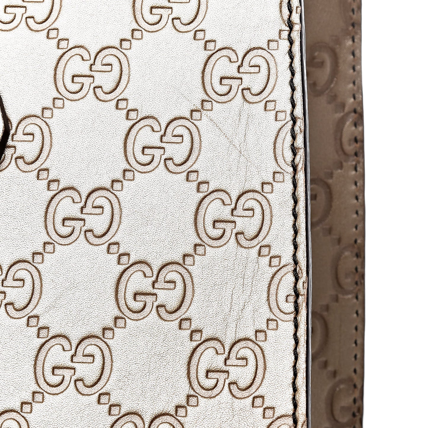 GG Shine Guccissima Medium Emily Chain Shoulder Bag Gold