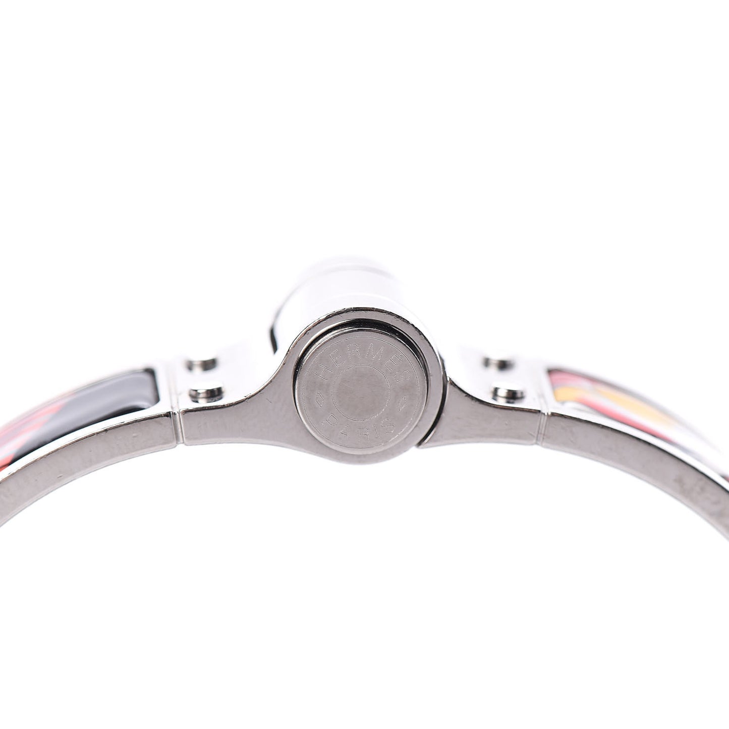 Enamel Printed Narrow Charniere Savana Dance Hinged Bracelet S Futurisme