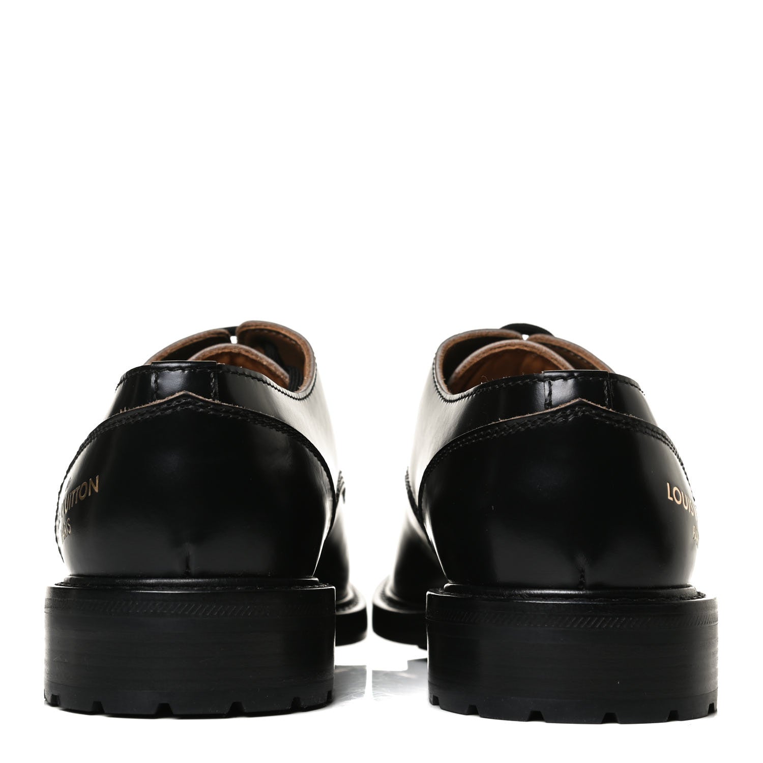 Louis Vuitton Calfskin Mens Derby Shoes 7.5 Black 6 of 11