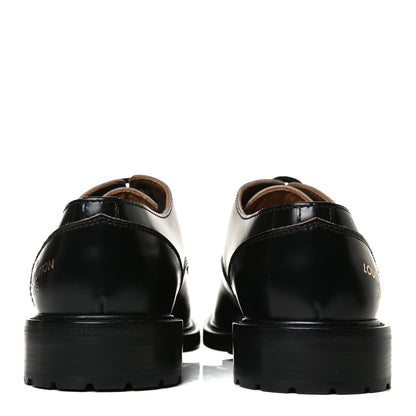 Louis Vuitton Calfskin Mens Derby Shoes 7.5 Black 6 of 11