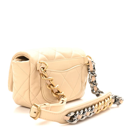 Chanel Goatskin Quilted 19 Waist Bag Light Beige 2 of 11