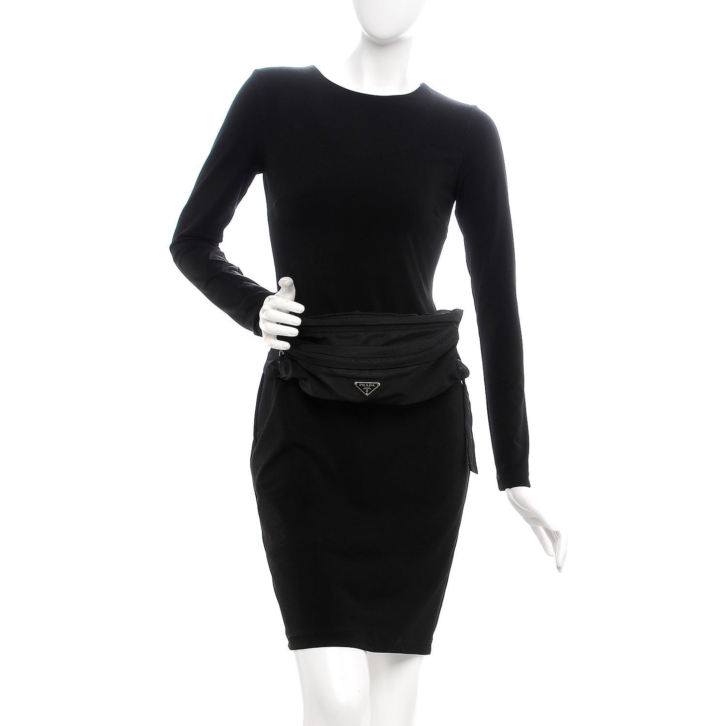 Tessuto Nylon Montagna Belt Bag Black