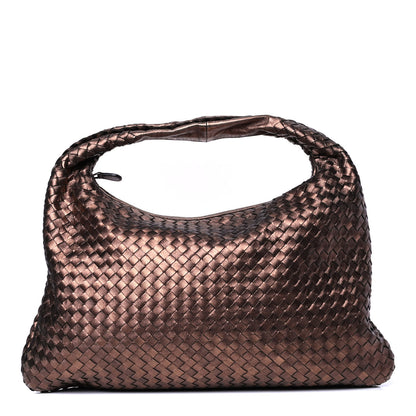 Bottega Veneta Metallic Nappa Intrecciato Large Veneta Hobo Copper 1 of 4