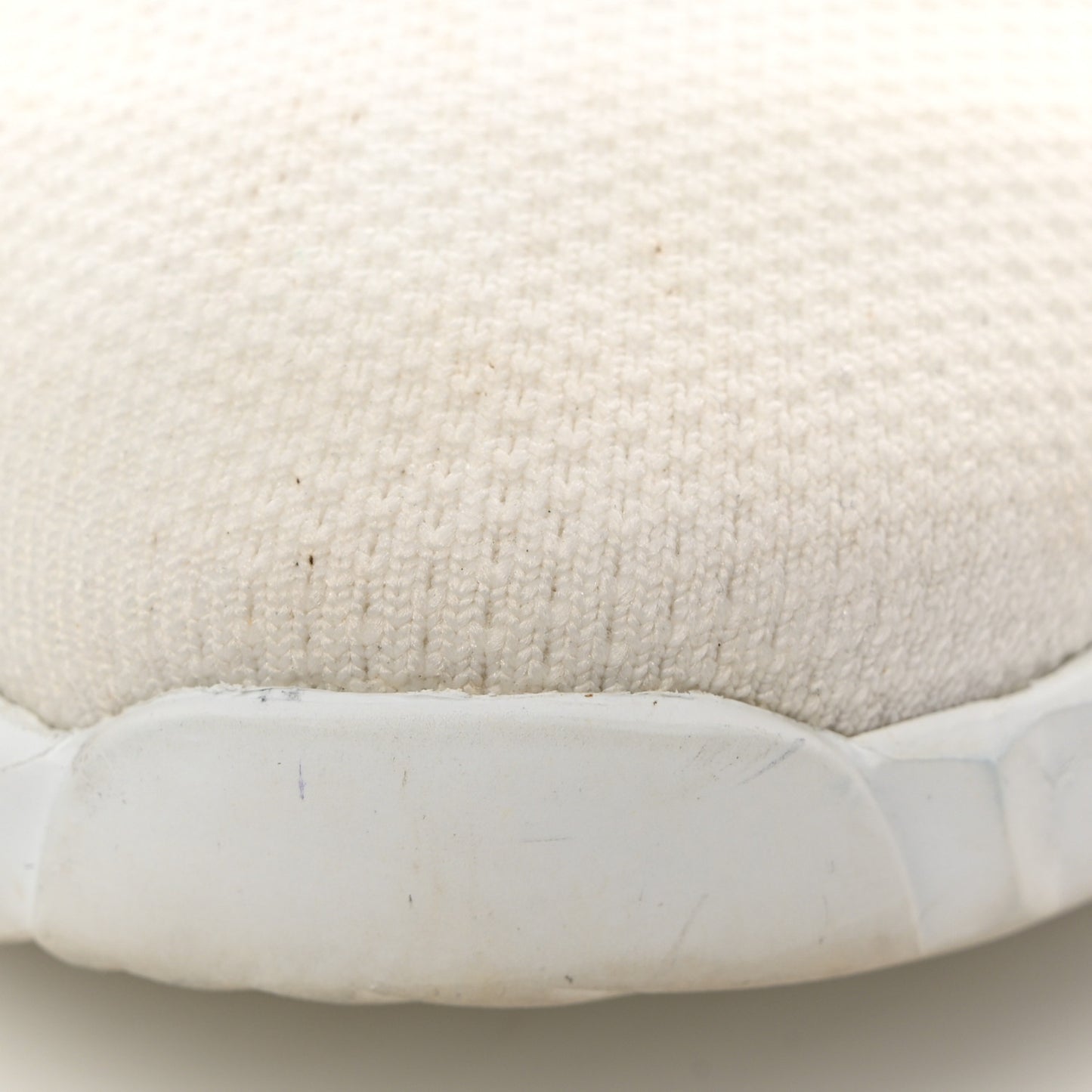 Knit Calfskin Depart Sneakers 38 White