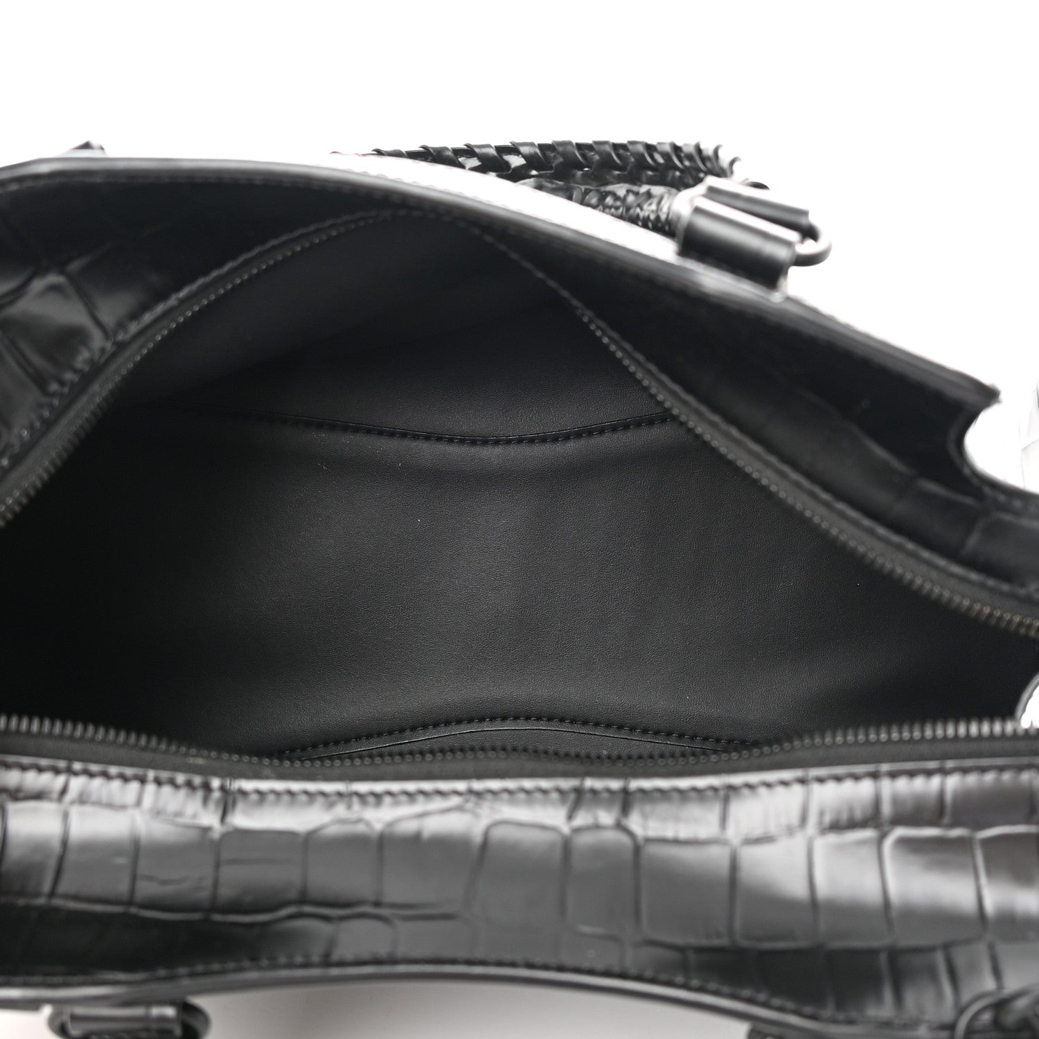 Balenciaga Semi Shiny Calfskin Crocodile Embossed Neo Classic Black Hardware S City Black 5 of 12