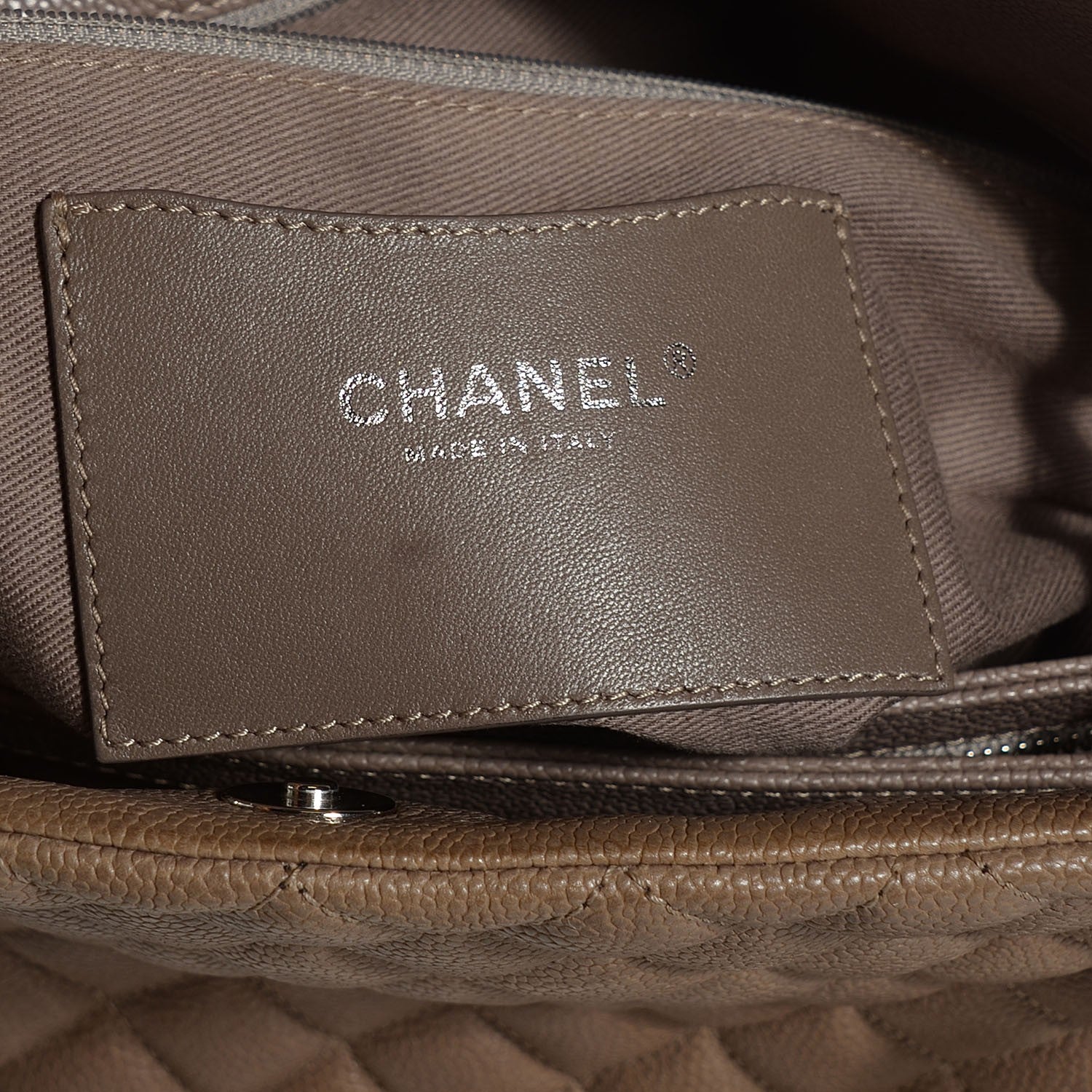 Chanel Caviar Quilted Large Just Mademoiselle Bowling Bag Grey 6 of 7