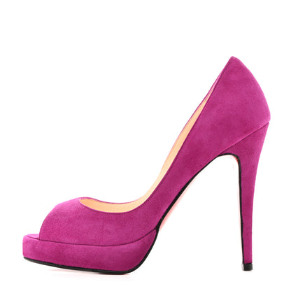 Christian Louboutin Suede Yoyo Zeppa 120 Pumps 36 Magenta 1 of 18