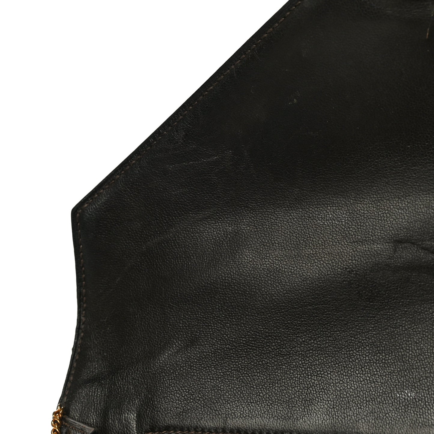 Shiny Porosus Crocodile Lydie Clutch Chocolate