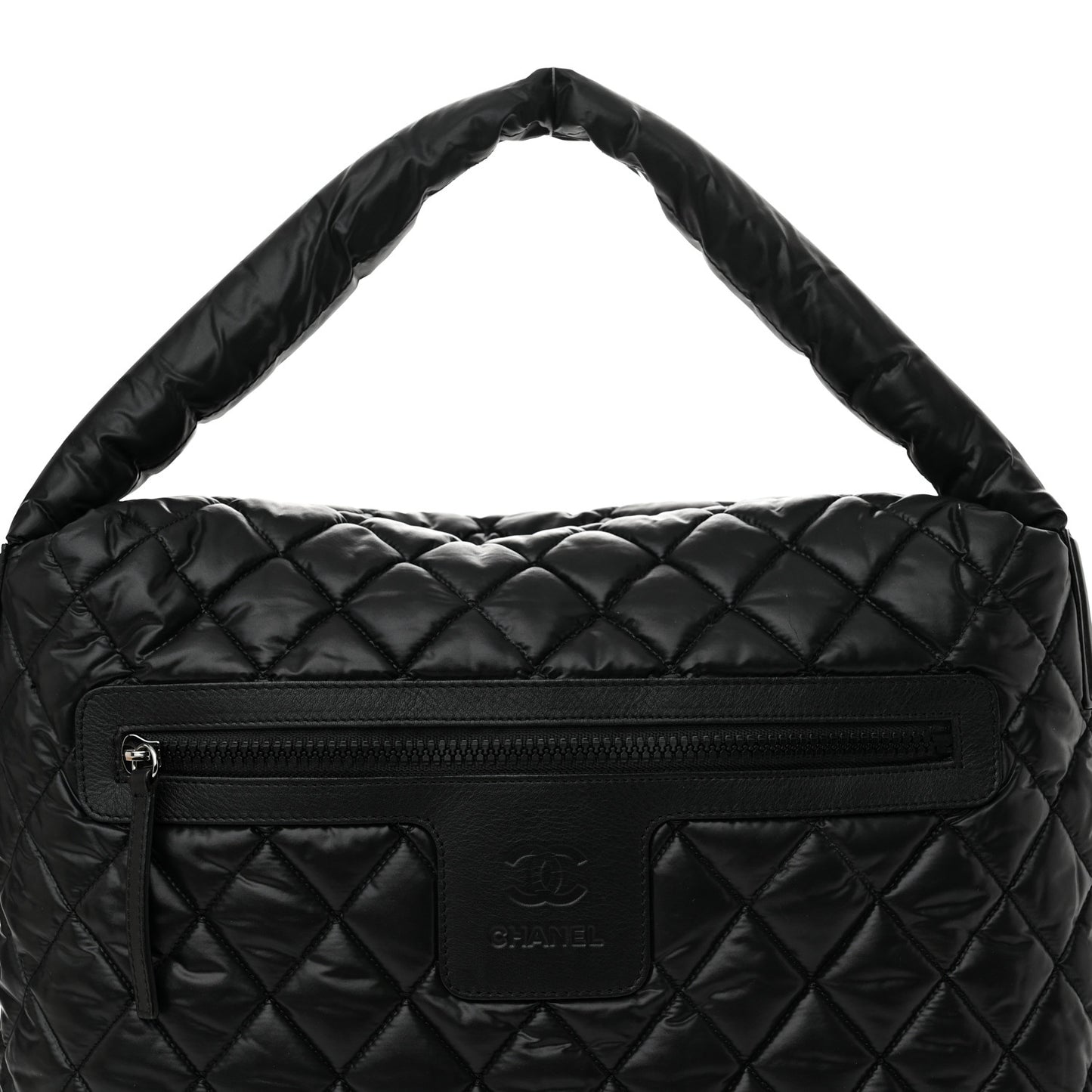 Nylon Quilted Coco Cocoon Hobo Black