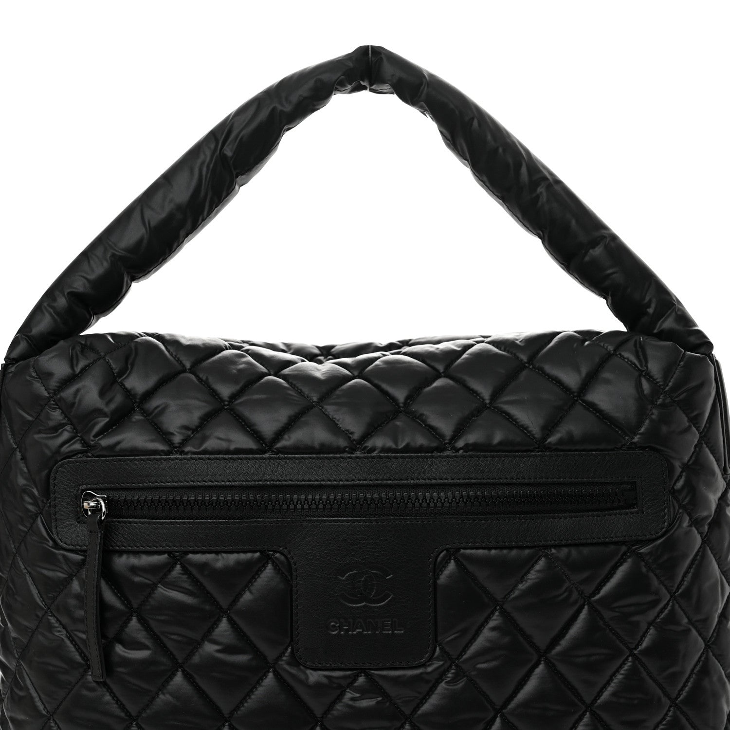 Chanel Nylon Quilted Coco Cocoon Hobo Black 8 of 12