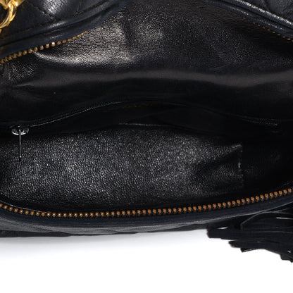 Chanel Lambskin CC Tassel Shoulder Bag Black 5 of 7