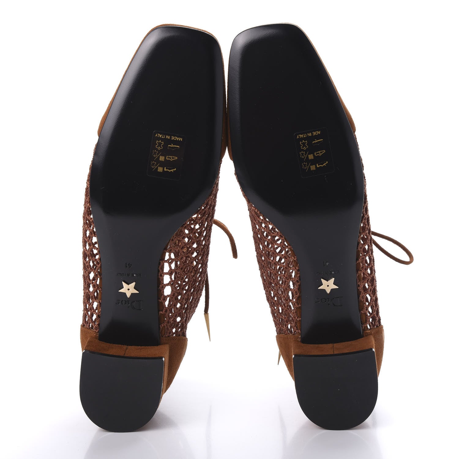 Christian Dior Suede Resille Naughtily-D 30mm Ankle Boots 41 Golden Brown 5 of 9
