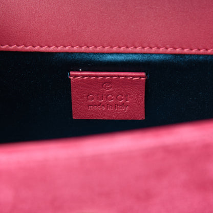 Gucci Velvet Crystal Square G Shoulder Bag Light Raspberry Rose 5 of 9