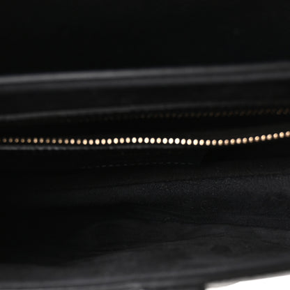 Christian Dior Grained Calfskin Saddle Bag With Strap Black 5 of 11
