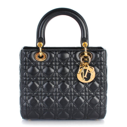 Christian Dior Lambskin Cannage Medium Lady Dior Black 1 of 7