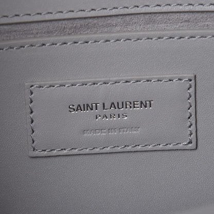 Saint Laurent Calfskin Classic Monogram Tassel Clutch Souris 6 of 7