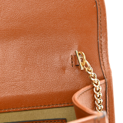 Gucci Vintage Canvas Calfskin Web Mini Rajah Slim Flap Shoulder Bag Sand Light Cuir 8 of 11