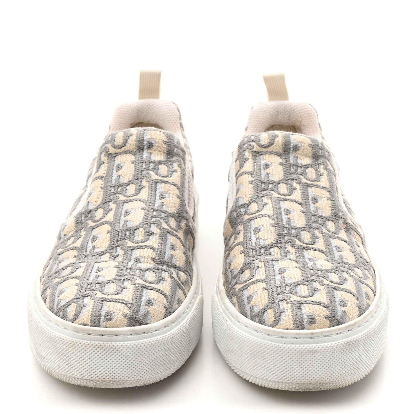 Canvas Oblique Embroidered Womens Solar Slip On Sneakers 35.5 Grey Stone