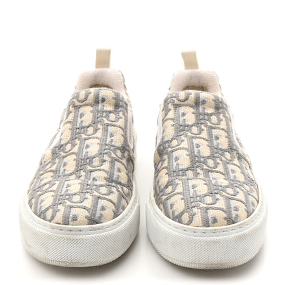 Christian Dior Canvas Oblique Embroidered Womens Solar Slip On Sneakers 35.5 Grey Stone 3 of 10