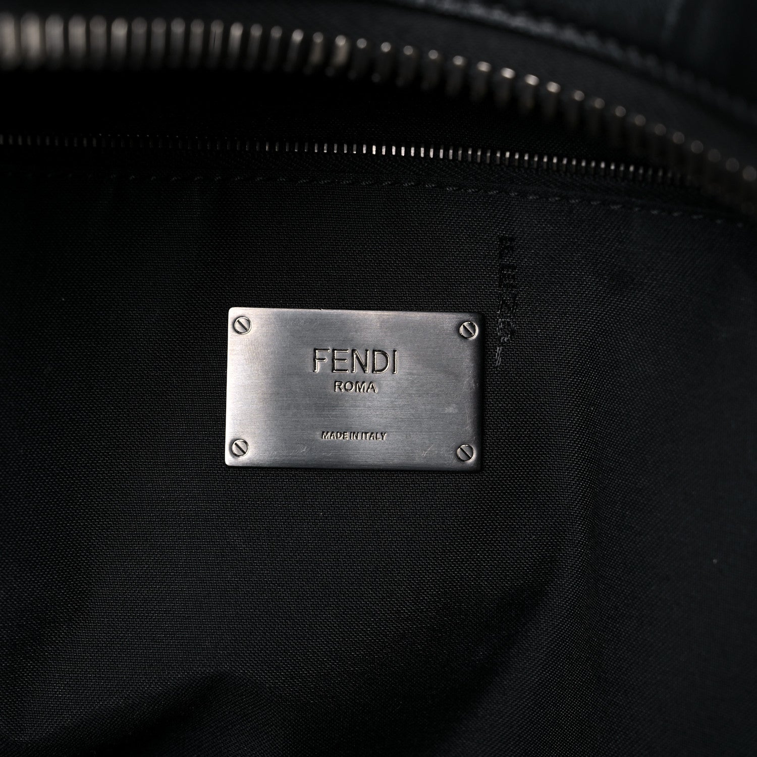Fendi Vitello Grace FF 1974 Embossed Backpack Black 5 of 22