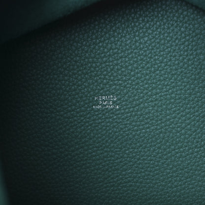 Hermes Taurillon Clemence Picotin Lock 22 MM Malachite 6 of 11