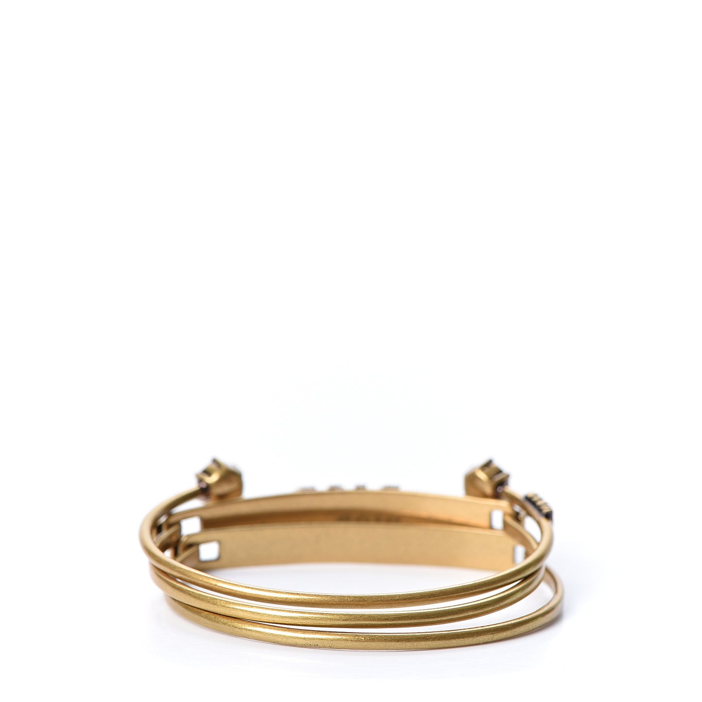 Metal Crystal Dio(r)evolution Bracelet Set Gold