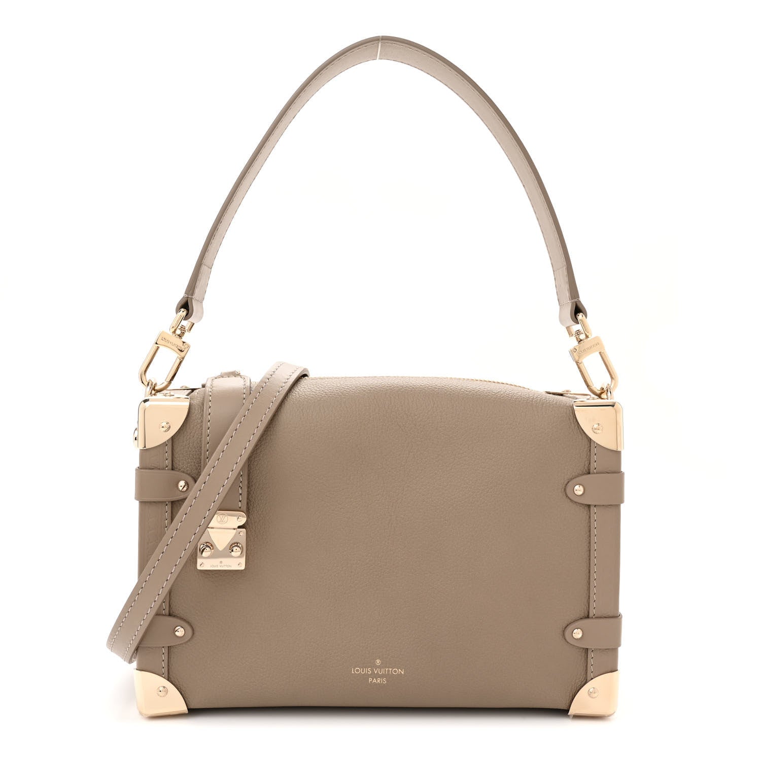 Louis Vuitton Calfskin Side Trunk MM Taupe 1 of 10