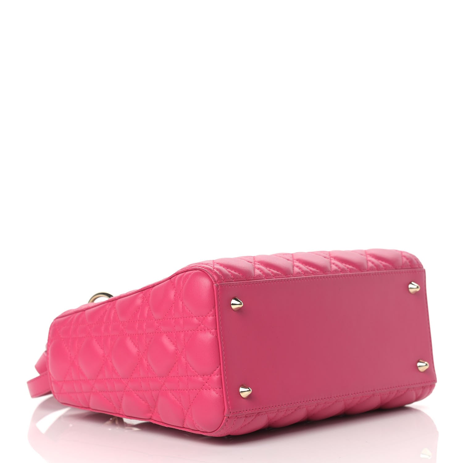 Christian Dior Lambskin Cannage Medium Lady Dior Pink 4 of 16