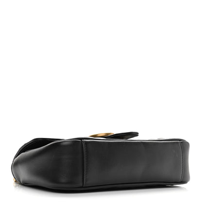 Gucci Calfskin Matelasse Mini GG Marmont Shoulder Bag Black 4 of 12