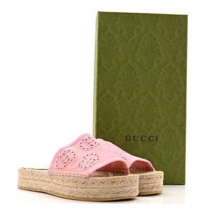 Gucci Canvas Interlocking G Damita Espadrille Sandals 37.5 Wild Rose 12 of 12