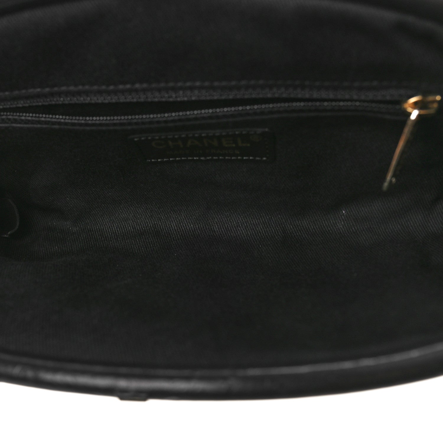 Chanel Calfskin Square Quilted Grommet Embellished Piercing Chic Clutch Black 5 of 9