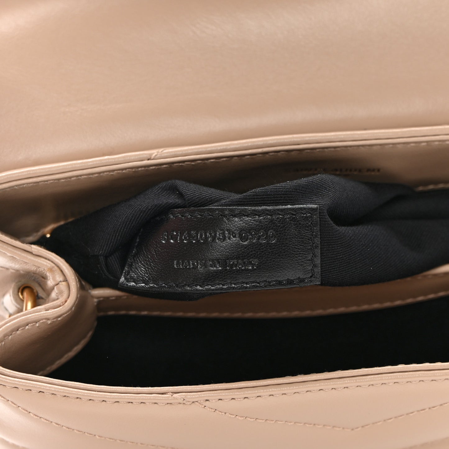 Calfskin Y Quilted Monogram Toy Loulou Crossbody Bag Latte